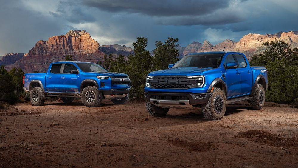 Comparativa de camiones todoterreno: 2024 Ford Ranger Raptor vs. 2024 Chevy Colorado ZR2