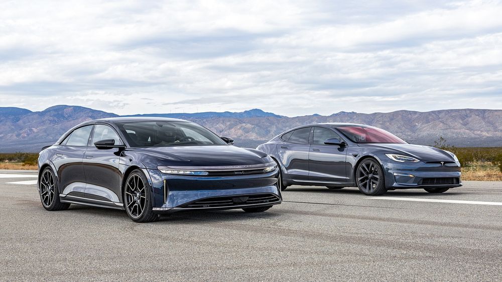 Comparativa de Velocidad: Lucid Air Sapphire vs Tesla Model S Plaid