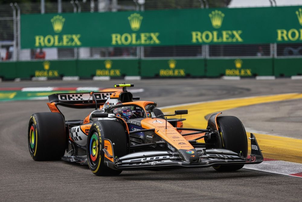 Fórmula 1: Norris lidera el FP3 en Singapur con un margen de medio segundo sobre Russell